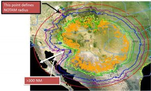 Interference Contours from the YPG 17-02 GPS interference event in January 2017. (Source: FAA)