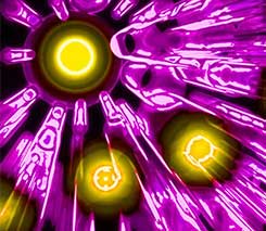 High-energy photons emission (abstract illustration). (Photo: GiroScience/Shutterstock.com)