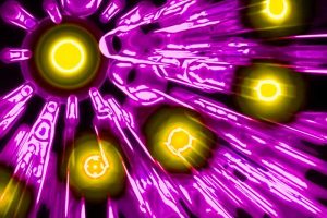 High-energy photons emission (abstract illustration). (GiroScience/Shutterstock.com)