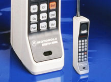 Motorola DynaTAC 8000X portable cellular phone, 1984. (Photo: Motorola)