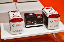 The Riegl VQ-480II and VQ-580 II on display at Intergeo 2018. (Photo: Riegl)