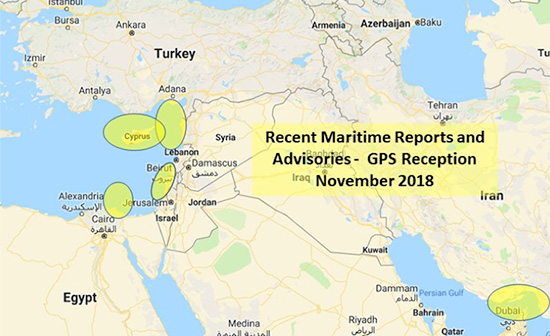 Map: U.S. Maritime Administration Advisory 2018-014-GPS