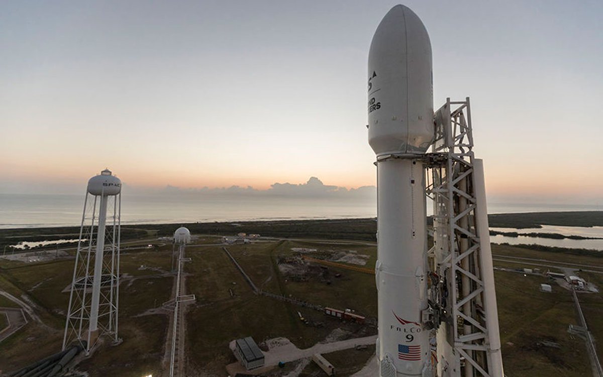 A Falcon 9 rocket awaits launch. (Photo: SpaceX)