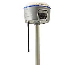 The i50 GNSS receiver comes bundled with the CHC HCE320 Android controller and CHC LandStar 7 field data collection software. (Photo: CHC Navigation)