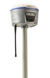 The i50 GNSS receiver comes bundled with the CHC HCE320 Android controller and CHC LandStar 7 field data collection software. (Photo: CHC Navigation)