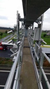 Septentrio GNSS antenna placement on highway gantry. (Photo: Septentrio)