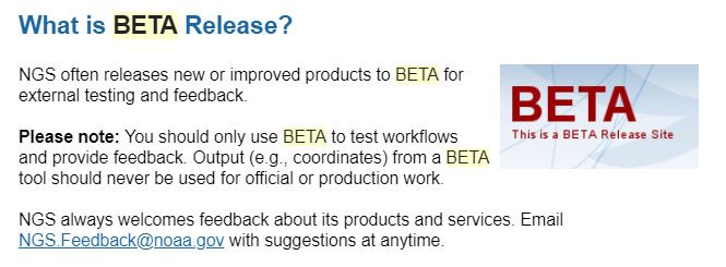 The NGS beta release statement. (Screenshot: NGS)