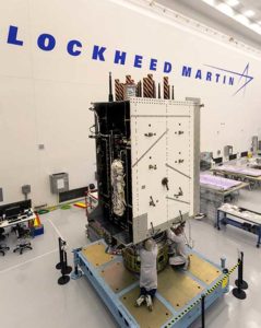 Technicians successfully integrated the U.S. Air Force’s third GPS III space vehicle (GPS III SV03) on August 14, 2017. (Photo: Lockheed Martin)