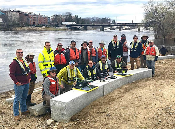 2019 Aquatic Airshow participants at Androscoggin River in Auburn, Maine, on May 1. (Photo: Mario Martin-Alciati, USGS)