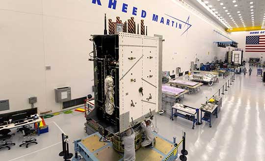 Lockheed Martin shipped the U.S. Space Force’s third GPS III satellite to Cape Canaveral, Florida, ahead of its expected April launch. (Photo: Lockheed Martin)