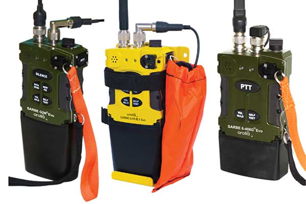 The new line of Sarbe search and rescue beacons. (Photo: Orolia)