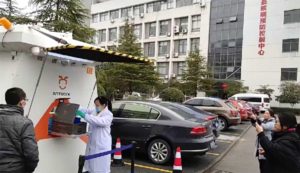 Take off and landing point of disease control center of Xinchang County. (Photo: Terra Drone)