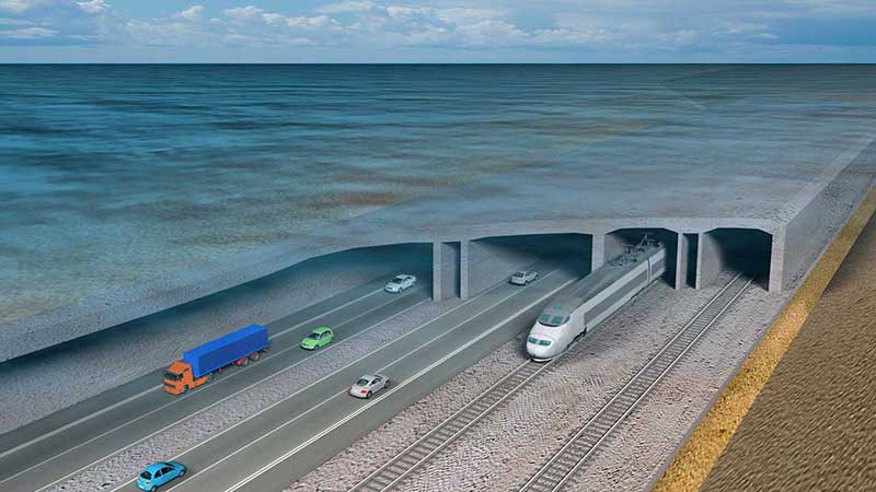 When completed, the underwater auto and rail tunnel will connect Germany and Denmark. (Image: Femern A/S)