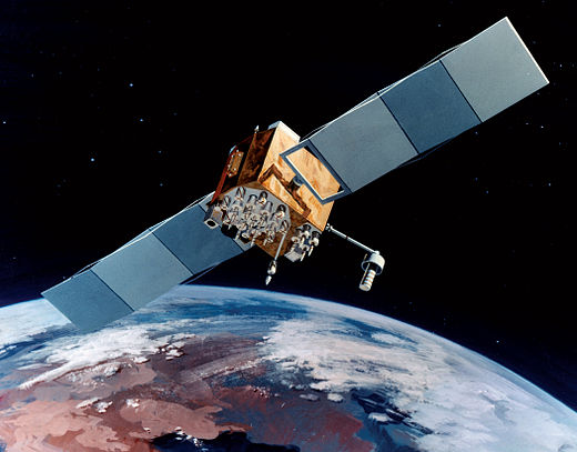 Artist's rendering of GPS IIF satellite. (Image: U.S. Air Force )