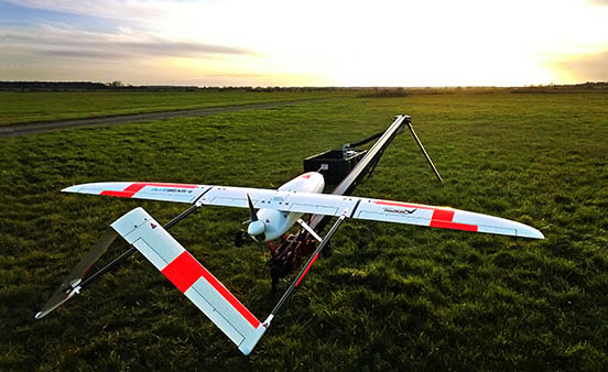 Launch of the RedKite drone. (Photo: Blue Bear Systems)