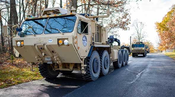 Army convoys can stretch for miles. The U.S. Army’s Autonomous Ground Resupply trucks shown here are connected with Robotic Research’s autonomous technology. (Photo: Robotic Research)
