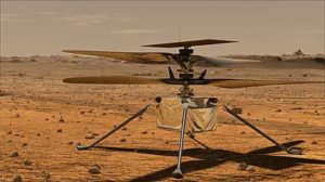Mars Helicopter on simulated Mars surface. (Photo: NASA)