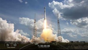 Screenshot: SpaceX live feed of launch