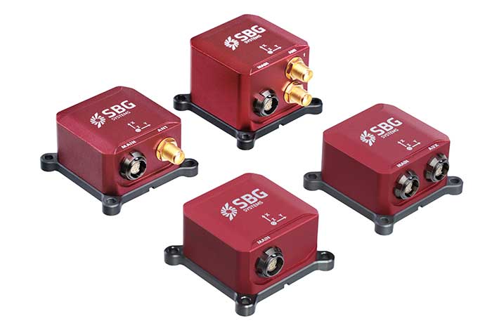 Third Generation of the Ellipse Series of IMUs. Clockwise from top: Models D, E, A and N. (Photo: SBG Systems)