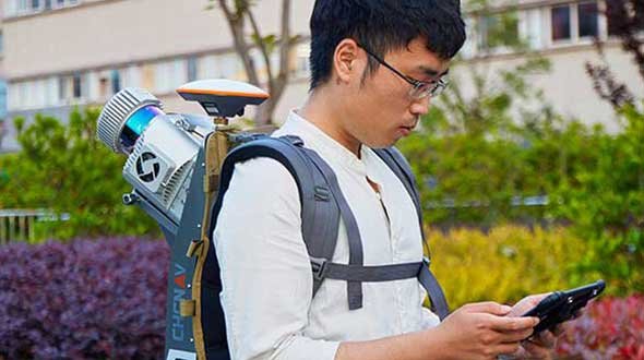 Mapping Shanghai with the AlphaUni 900. (Image: CHC Navigation)