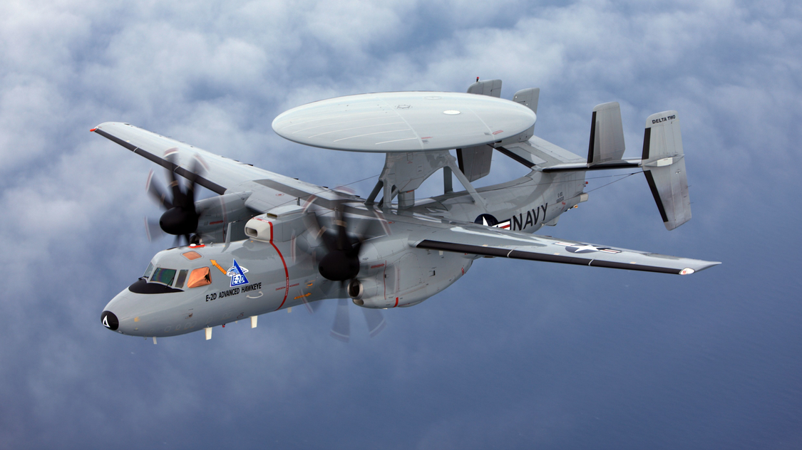 The E-2D Hawkeye is an American all-weather, carrier-capable tactical airborne early-warning aircraft. (Photo: U.S. Navy)