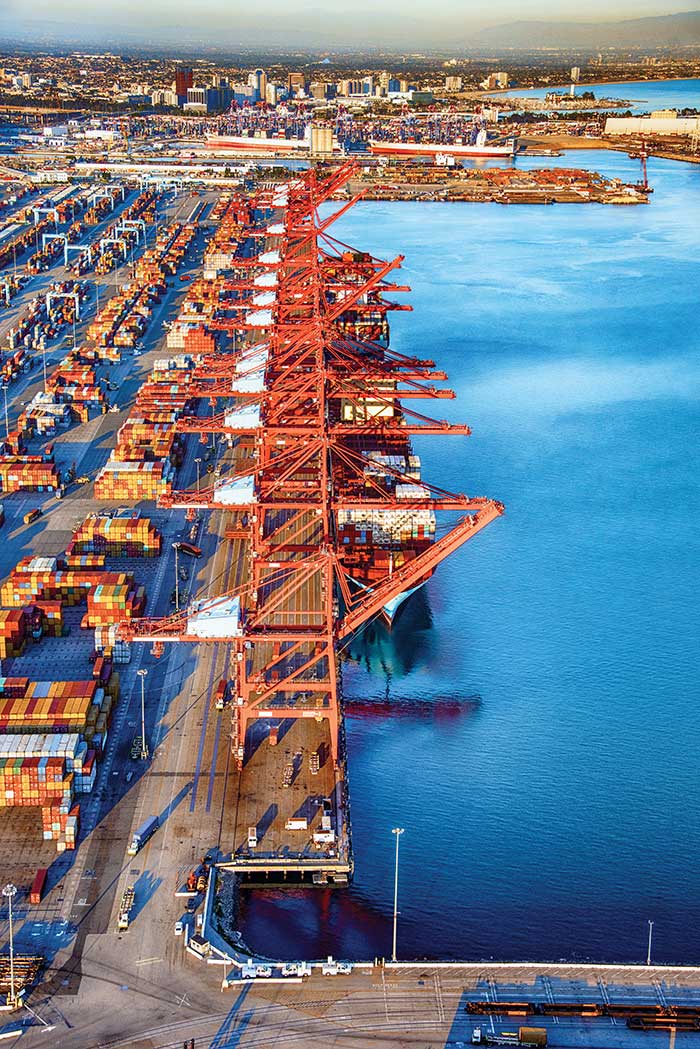 The largest seaportS on America’s West Coast are the Ports of Long Beach and Los Angeles, located next to each other in San Pedro, California. (Photo: Art Wager/E+/Getty Images)