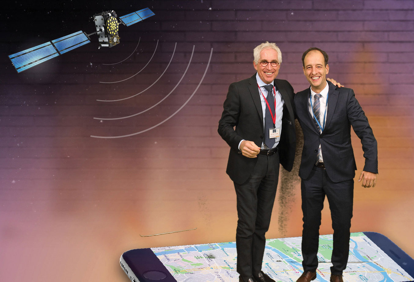 Authors Javier Benedicto (ESA), left, and Rodrigo da Costa (GSA). (Image: ESA)