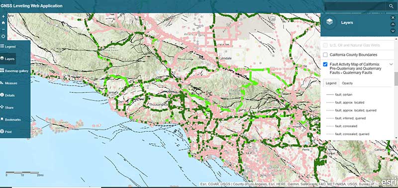 Source: Esri ArcGIS GNSS Leveling Web Application