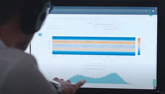 The GIDAS system user interface helps to pinpoint interference. (Image: OHB Digital Solutions)