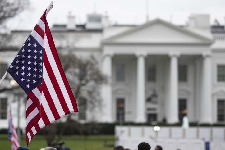 White House and flag
