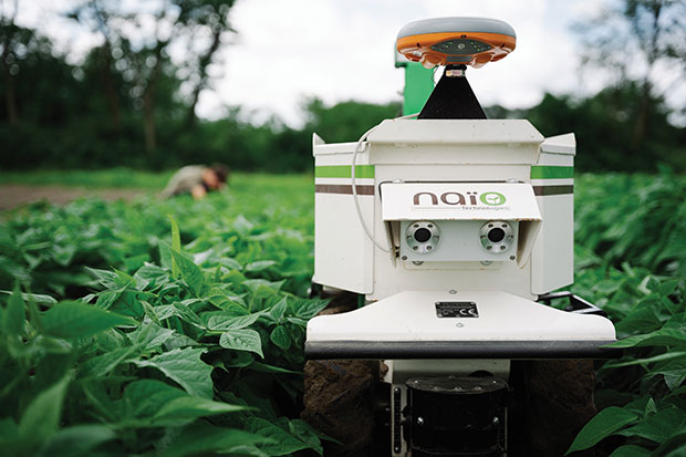 Using GNSS guidance to aid application of fertilizer, pesticides and herbicides saves time and money. (Photo: Septentrio)