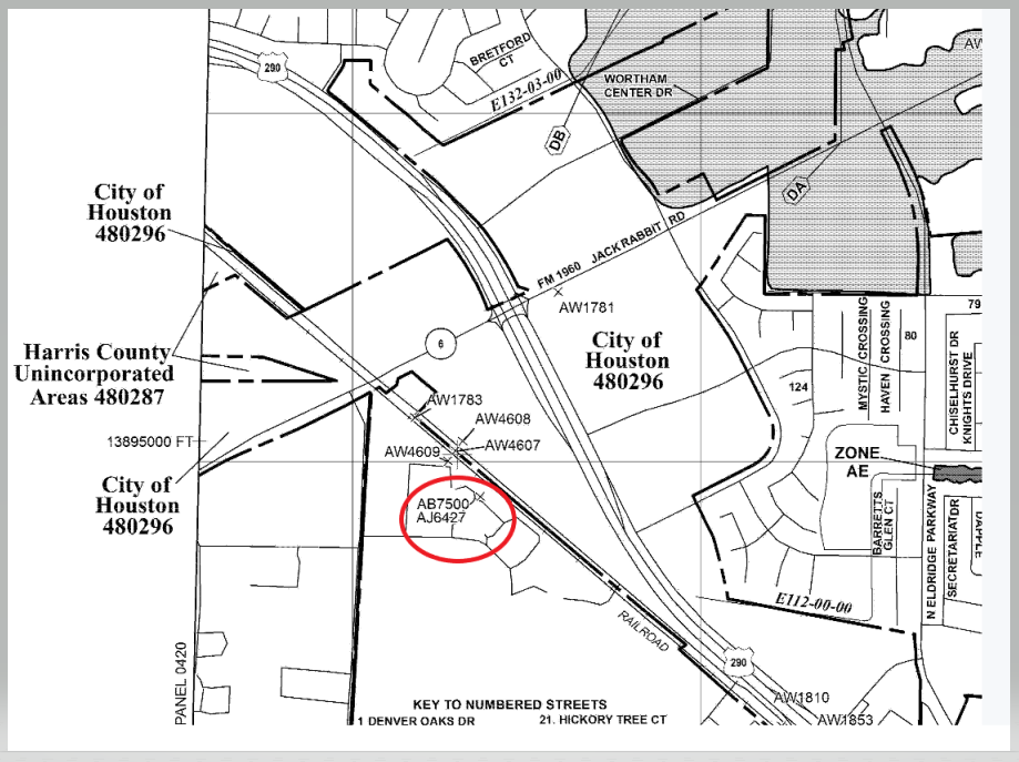 Excerpt from FEMA FIRM Map Number 48201C0440N. (Image: FEMA)