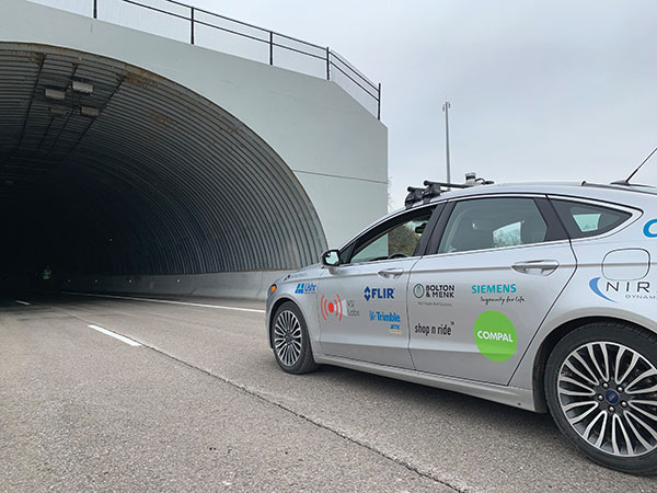 Autonomous vehicles are being tested both on open roads and in controlled environments. (Photo: Trimble)