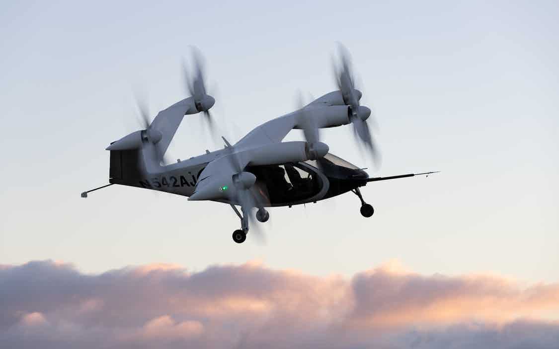 Joby eVtol in flight in Northern California. (Photo: Joby Aviation)