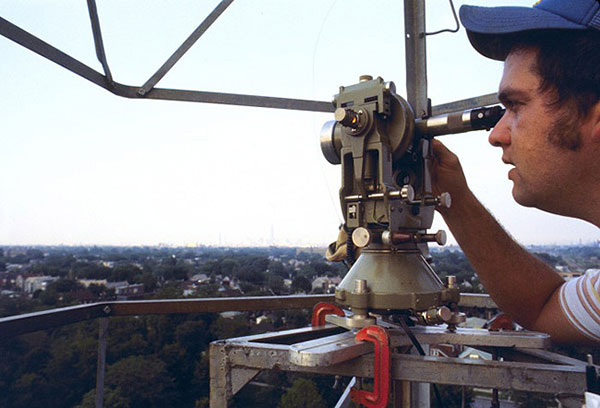 The T3 theodolite was introduced in 1925. With its 10.5-inch telescope, this theodolite had a range of up to 60 miles. It saw heavy use between 1952 and 1984. (Photo: NOAA)