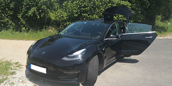 A Tesla Model 3 was remotely hacked in a test of a GPS spoofing attack. (Photo: Regulus Cyber)