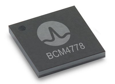 The BCM4778 dual-frequency chip is designed for small mobile and wearables. (Photo: Broadcom)