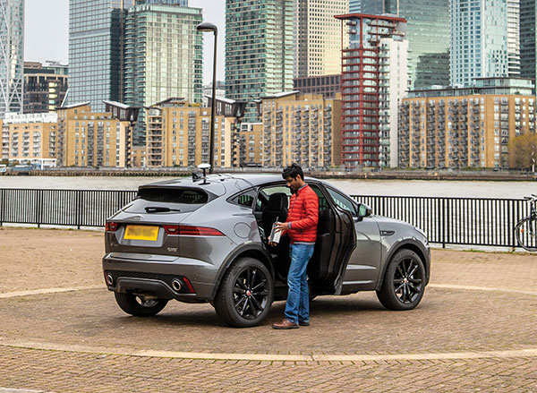 Spirent Federal Systems’ GSS6450 RF record and playback GNSS simulator is portable, for testing automotive applications in the field. (Photo: Spirent Federal)