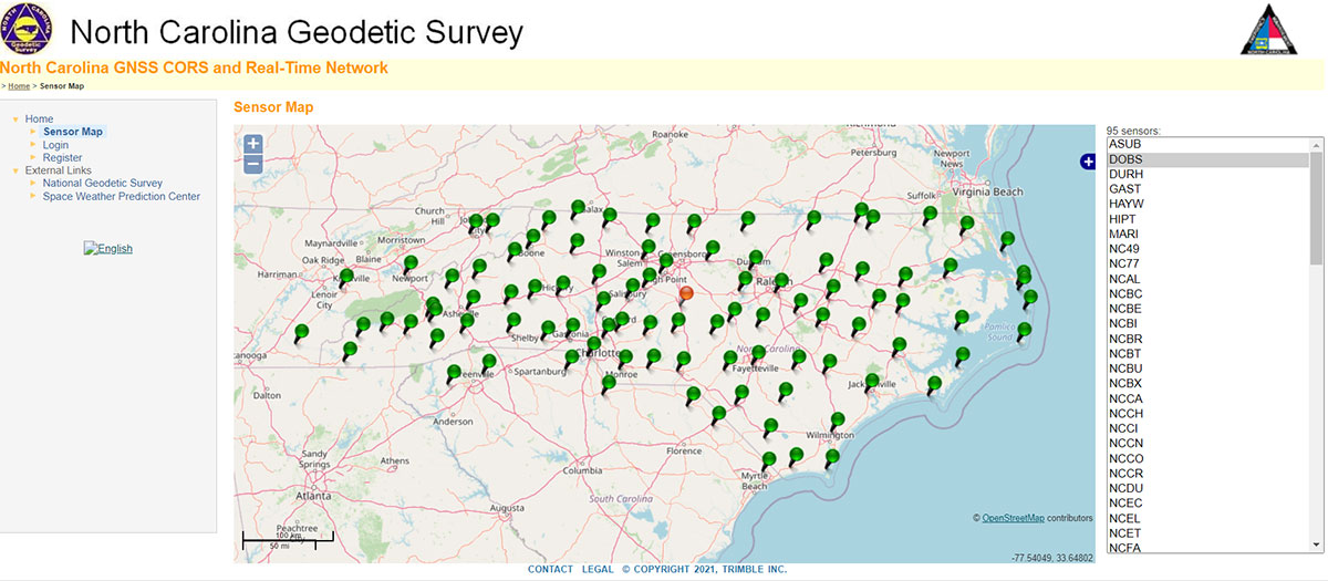 Image: North Carolina Geodetic Survey Website