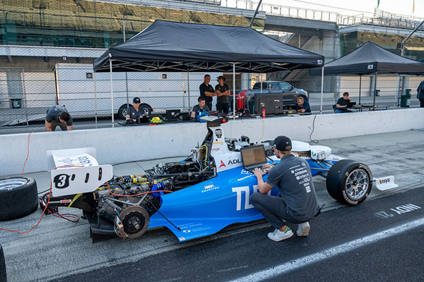 TUM Autonomous Motorsport preps its autonomous vehicle. (Photo: Indy Autonomous Challenge)