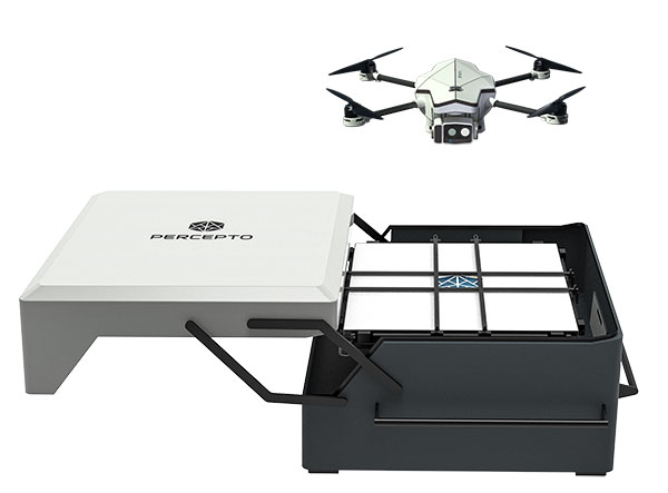 Percepto Air Mobile drone with base. (Photo: Percepto)