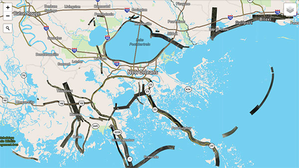 Hurricane Ida assessment imagery and data are now available. Ida was Category 4 Atlantic hurricane from Aug. 26 to Sep. 4. (Screenshot: NOAA)