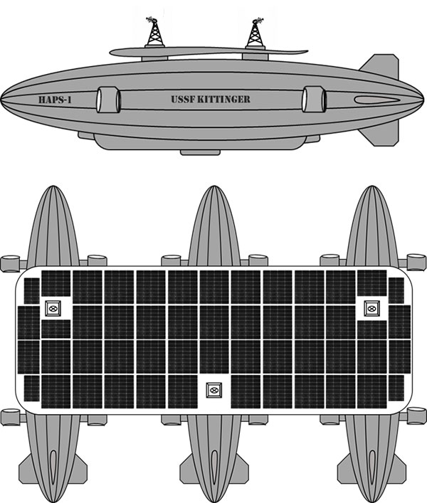 Vision of the Alpha, Bravo and Charlie HAPS stations. (Image: William Tewelow)
