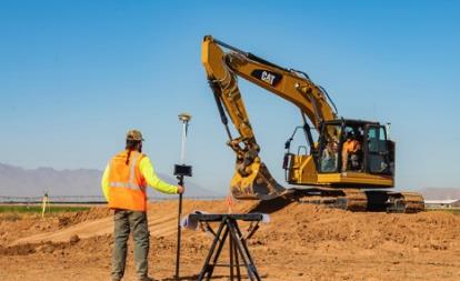 Hemisphere's receivers are frequently used in construction applications. (Photo: Hemisphere GNSS)