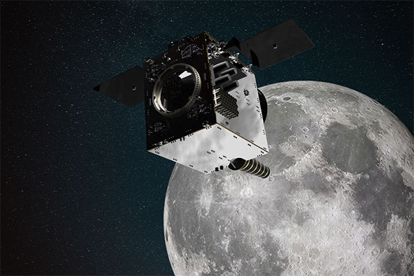 Artist's rendering of the Lunar Pathfinder. (Image: SSTL)