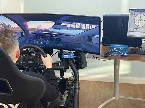 An off-the-shelf PC provides the computing power for complex GNSS driving simulations. (Photo: Racelogic)