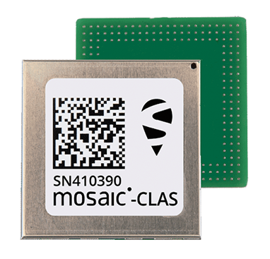 The mosaic-CLAS GNSS module. (Photo: Septentrio)