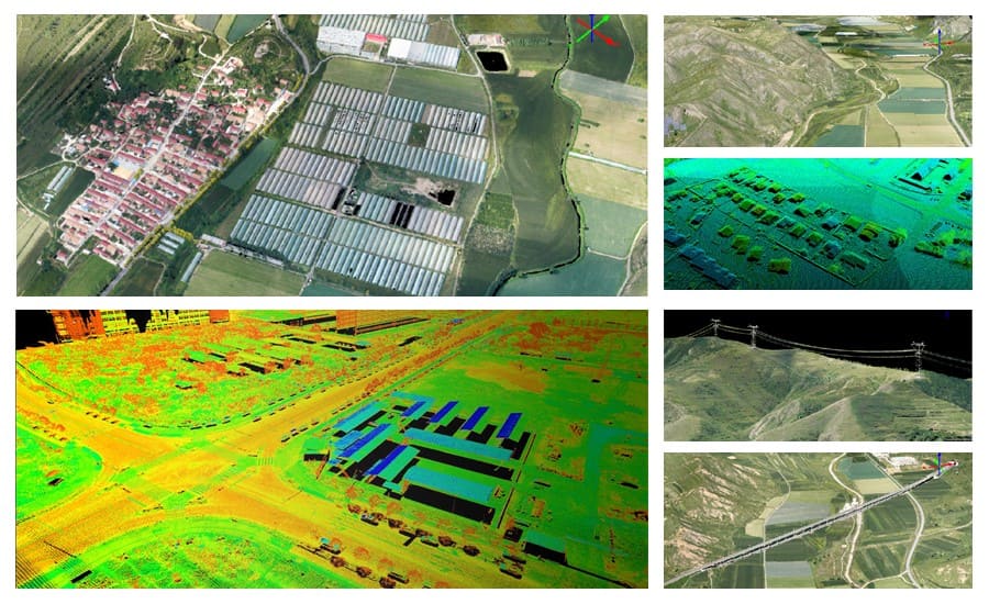The scanning results of the AA1400 and 2400 lidar series. (Photo: CHCNAV)