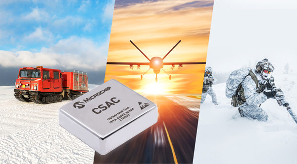 chip-scale atomic clocks can supplement GNSS receivers to provide accurate and reliable time in GNSS-challenged environments. Photo: Microchip Technology