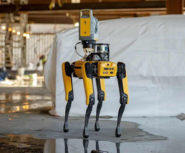 The Boston Dynamics Spot robot equipped with Velodyne lidar. (Photo: Velodyne)